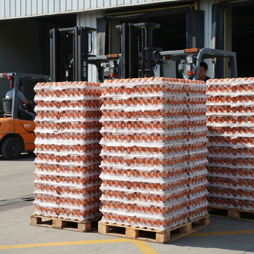 Eggs packaging and logistics